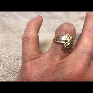 10K Genuine Diamond Gold Ring